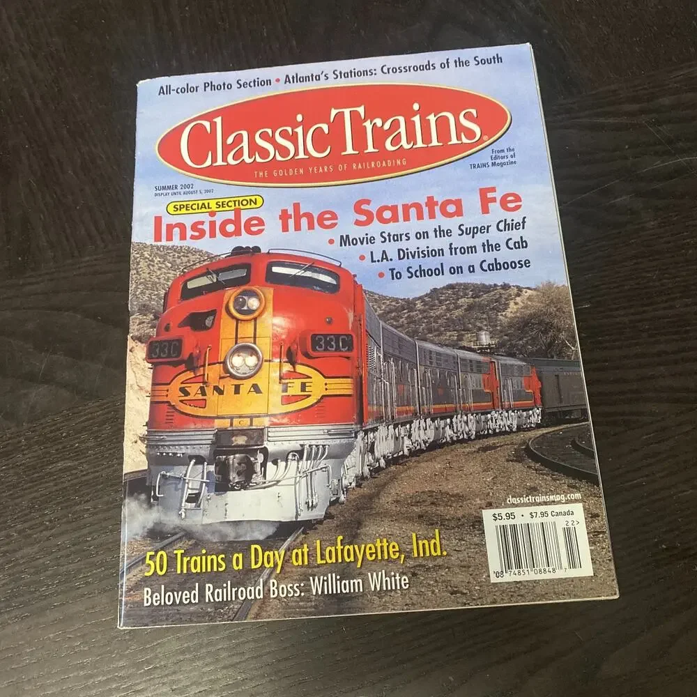Classic Trains 2002 Summer Santa Fe Atlanta Stations Lafayette Inciana